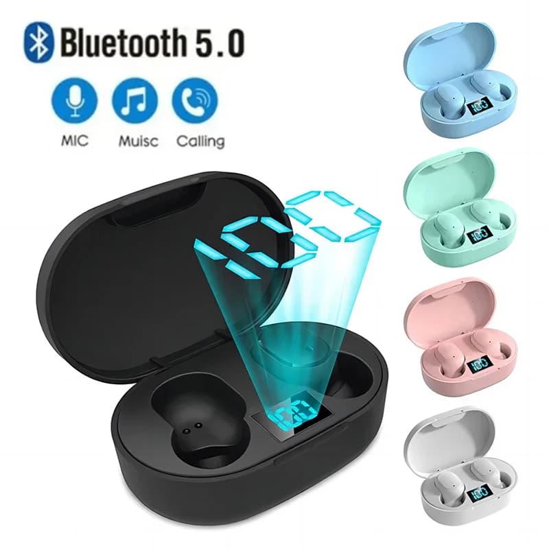 E6S Auricolari Bluetooth Cuffie da gioco Auricolari TWS Auricolare Bluetooth Apparecchi acustici wireless Auricolari sportivi Cuffie stereo HiFi