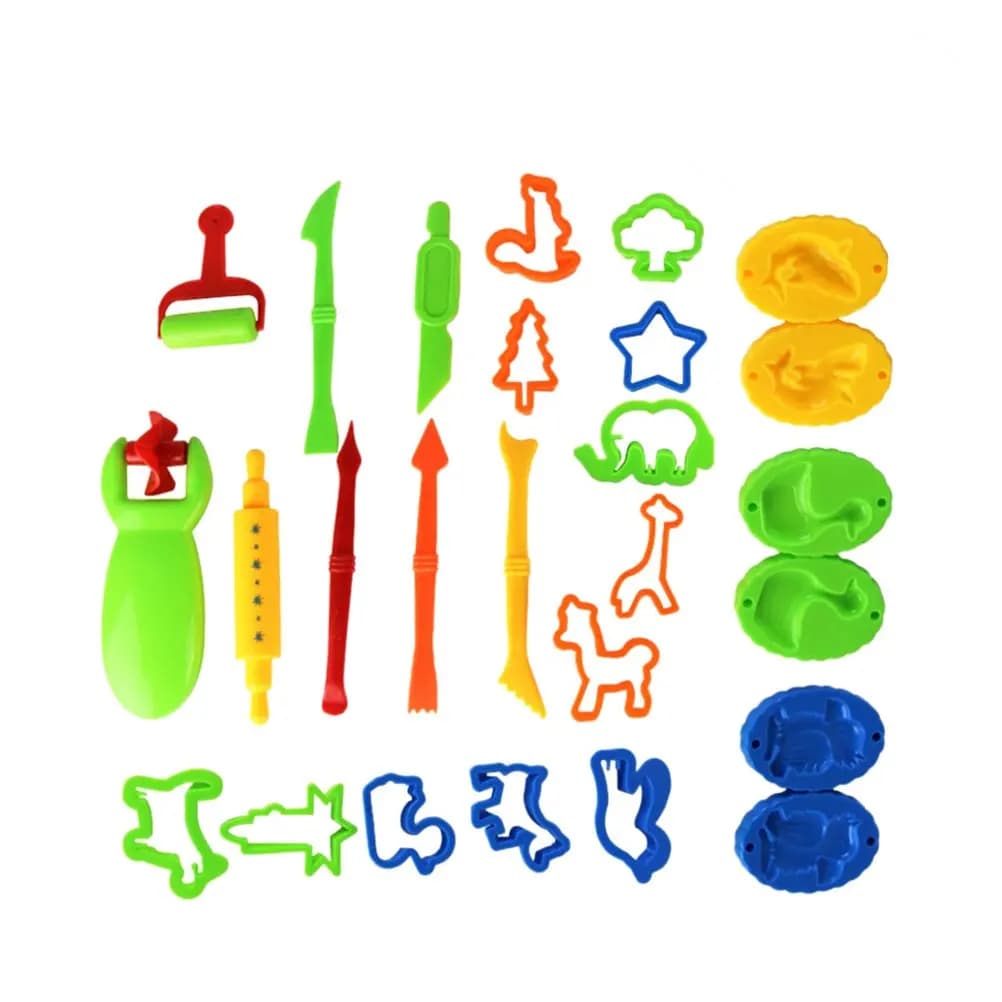 26Pcs Smart Plasticine Tool Set Colorful Dough Mold Kit for Children Creative Play Early Learning Use Plasticine Tool