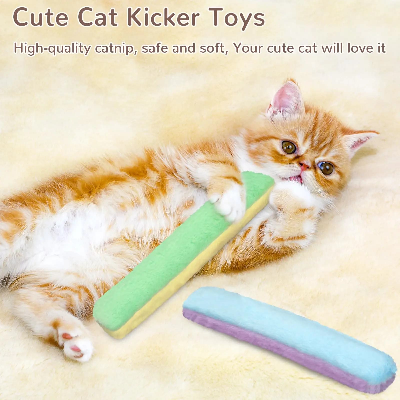 Retro Shaw Cat Toys Cuscini per gatti Giocattoli ricaricabili con erba gatta Confezione da 3 giocattoli sfocati Giocattolo per gattini con suono increspato, Giocattolo interattivo per gatti Kicker per
