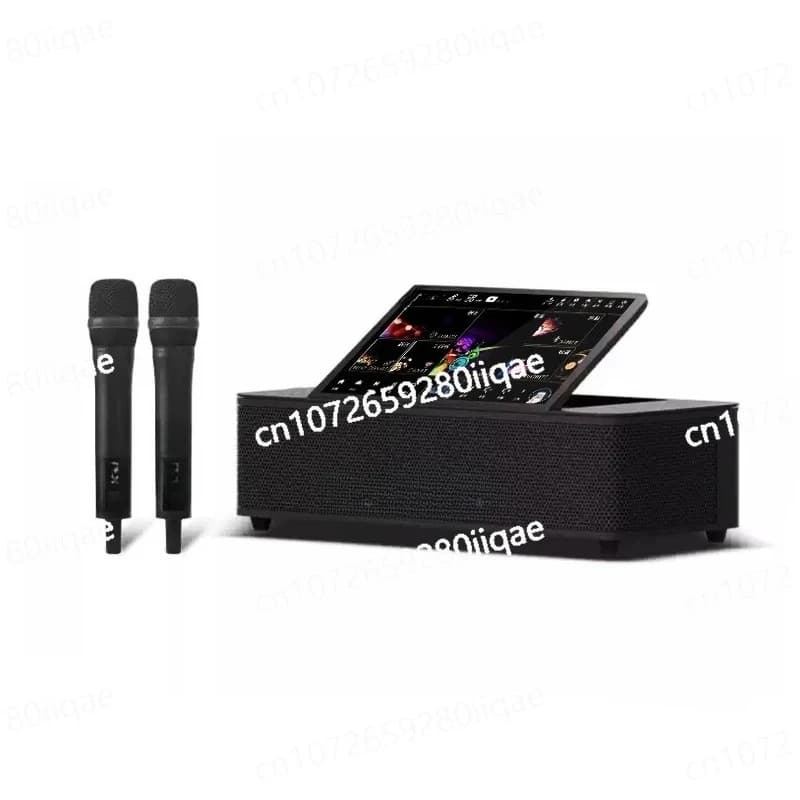KV-MS6 Macchina per Karaoke Domestico Tutto-in-Uno 500W con Illuminazione LED RGB Set Completo Alimentazione a Batteria/Memoria