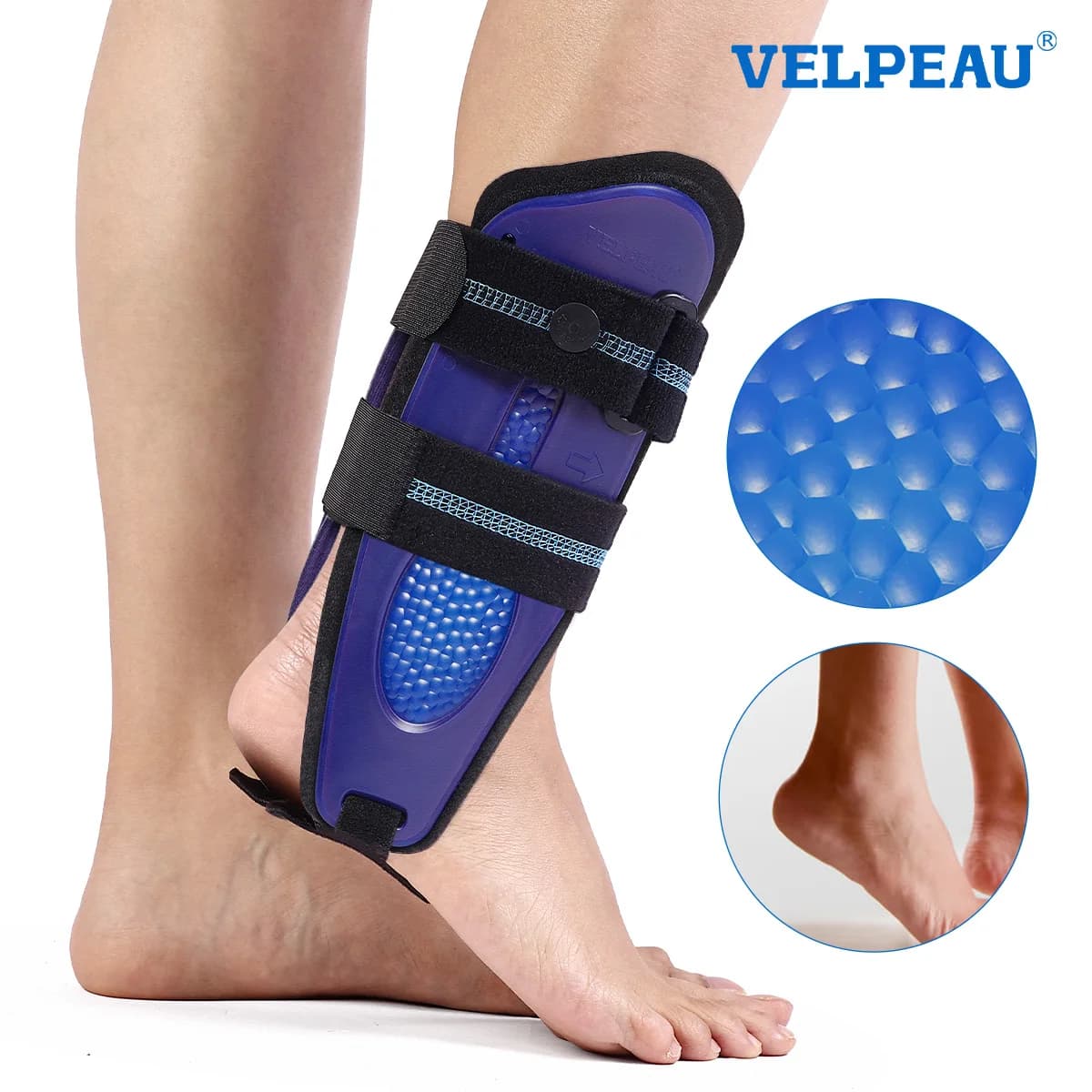Supporto per Caviglia VELPEAU per Distorsioni e Lesioni ai Legamenti, Tutore Stabilizzatore per Caviglia Adatto a Piedi Destri e Sinistri