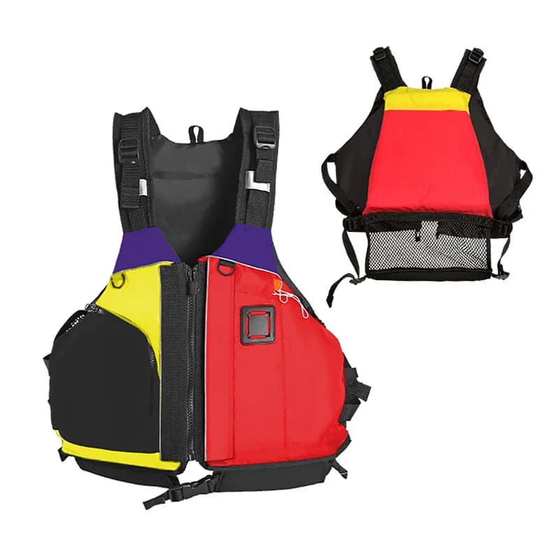 Nuovo ausilio alla galleggiabilità 50N Giubbotti di salvataggio per kayak con rete Giubbotto di salvataggio per adulti con schienale alto Approvato CE per il nuoto SUP Canottaggio per bambini