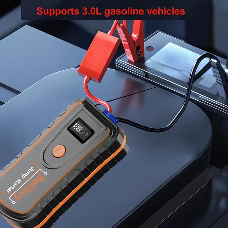 Avviatore di Emergenza Portatile per Auto da 45,00 mAh, Caricabatterie, Accendisigari, Adatto per Veicoli a Benzina e Diesel