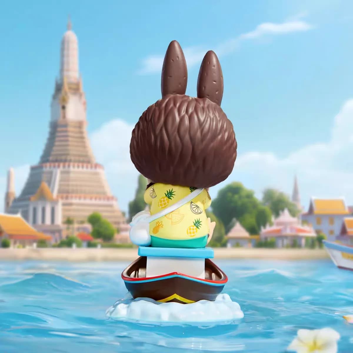 POP MART LABUBU Serie Barca a Coda Lunga, Statuette da Scrivania per Arredamento Casa, Idea Regalo Unica, Ornamenti per Ragazze, Modellini da Collezione