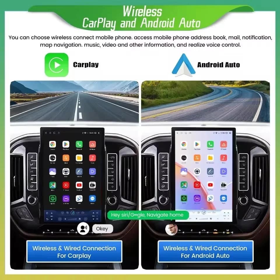 Android For Chevrolet Silverado GMC Sierra2013-2020 Car Radio Automotive Multimedia Player Screen Carplay Auto Bluetooth Stereo