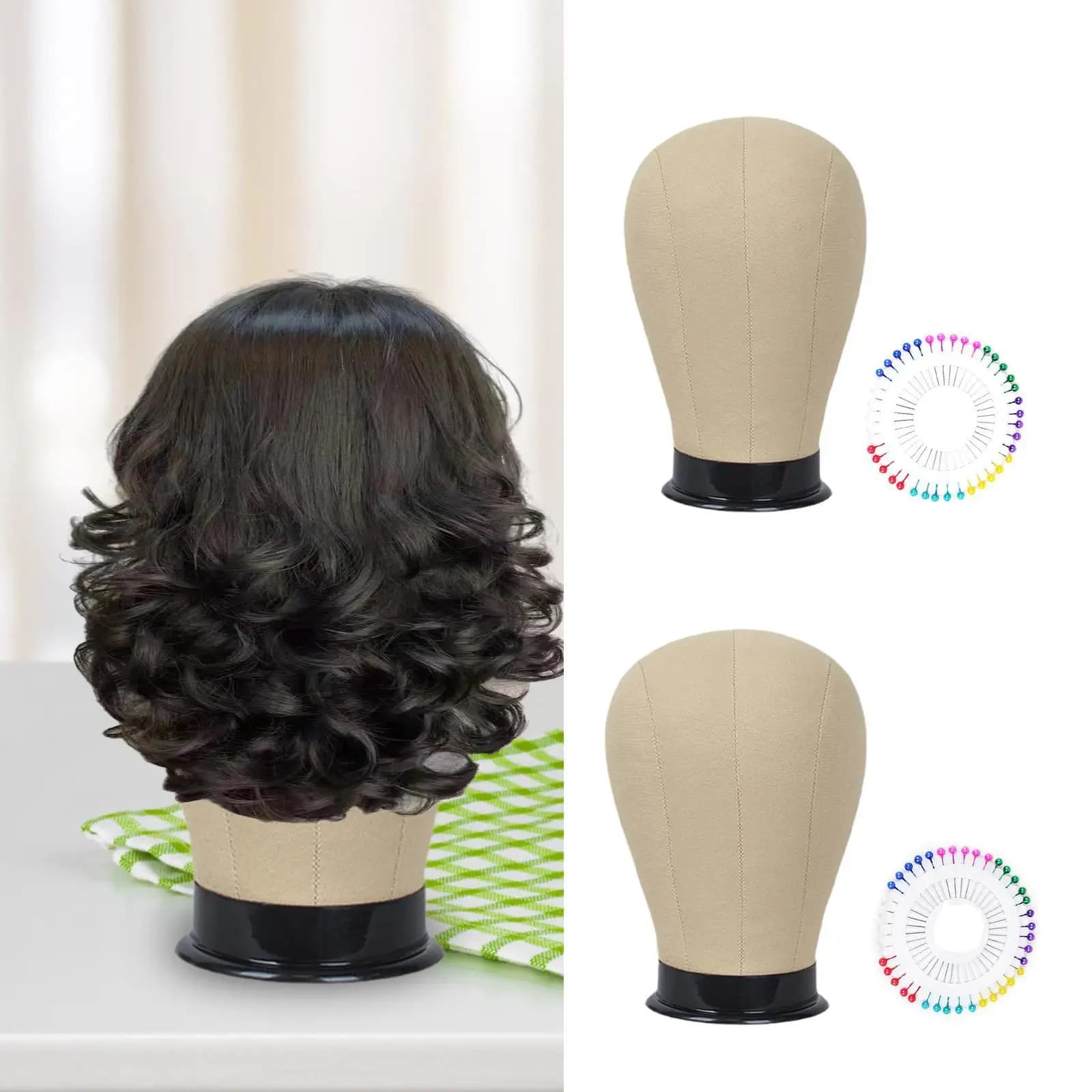 Cappellino per parrucca Espositore Testa di manichino Modello Testa di blocco di tela professionale portatile Multiuso per occhiali Cuffie