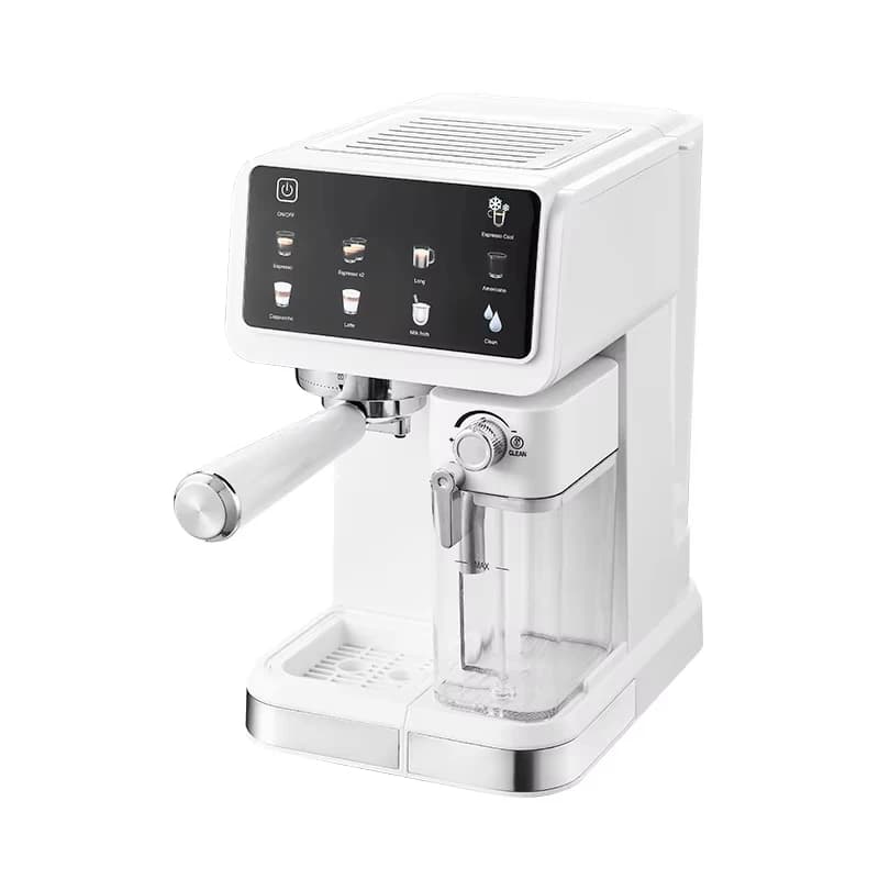 Home espresso machine with high-pressure automatic milk frother function and smart color screen