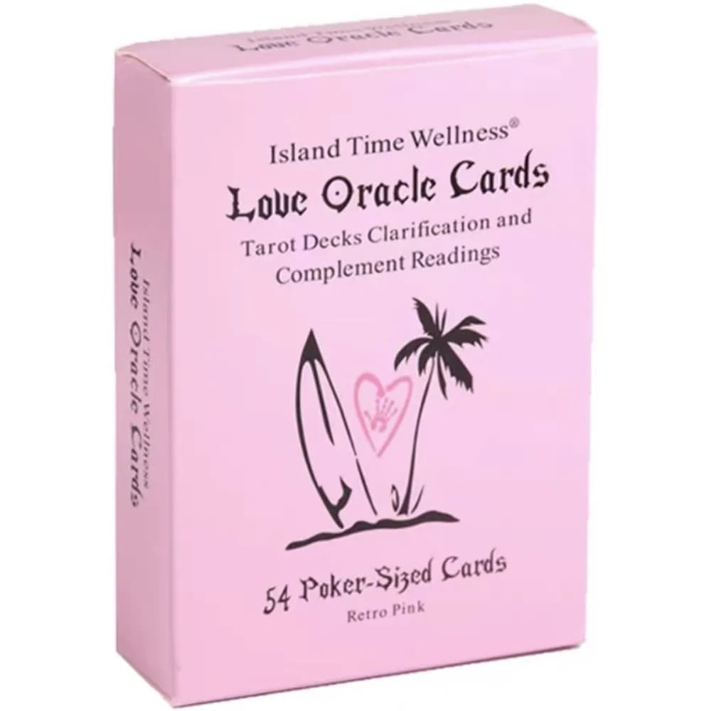 Pink Island Time Love Oracle Cards Tarot Divination Deck English Vision Edition Gioco da tavolo per la festa