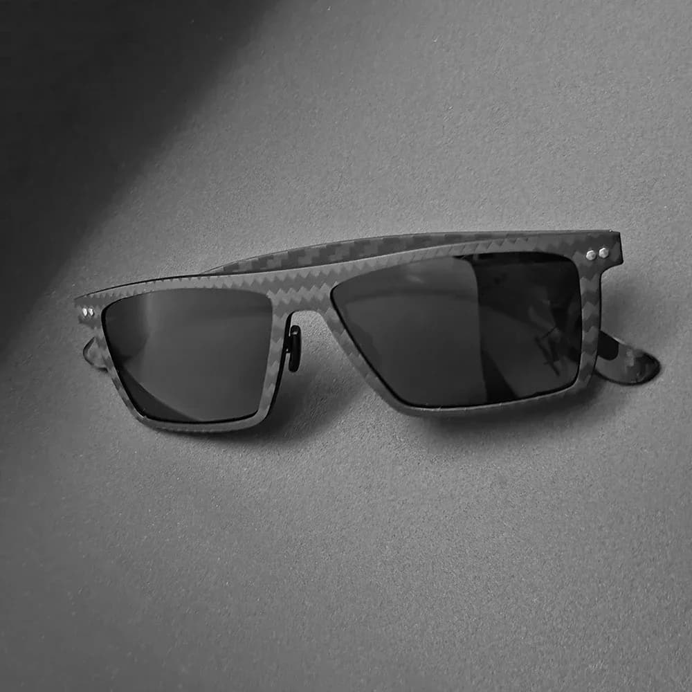 Occhiali da sole opachi in fibra di carbonio UV400 occhiali da sole polarizzati per esterni luminosi in fibra di carbonio per la guida di sport Gafas de sol