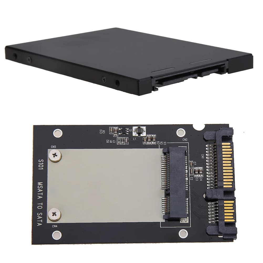 Custodia SSD mSATA Custodia per disco rigido da msata a disco rigido SATA da 2,5 Adattatore per disco rigido da MSATA a SATA 3 SSD Custodia per HDD esterna per scatola mobile HD
