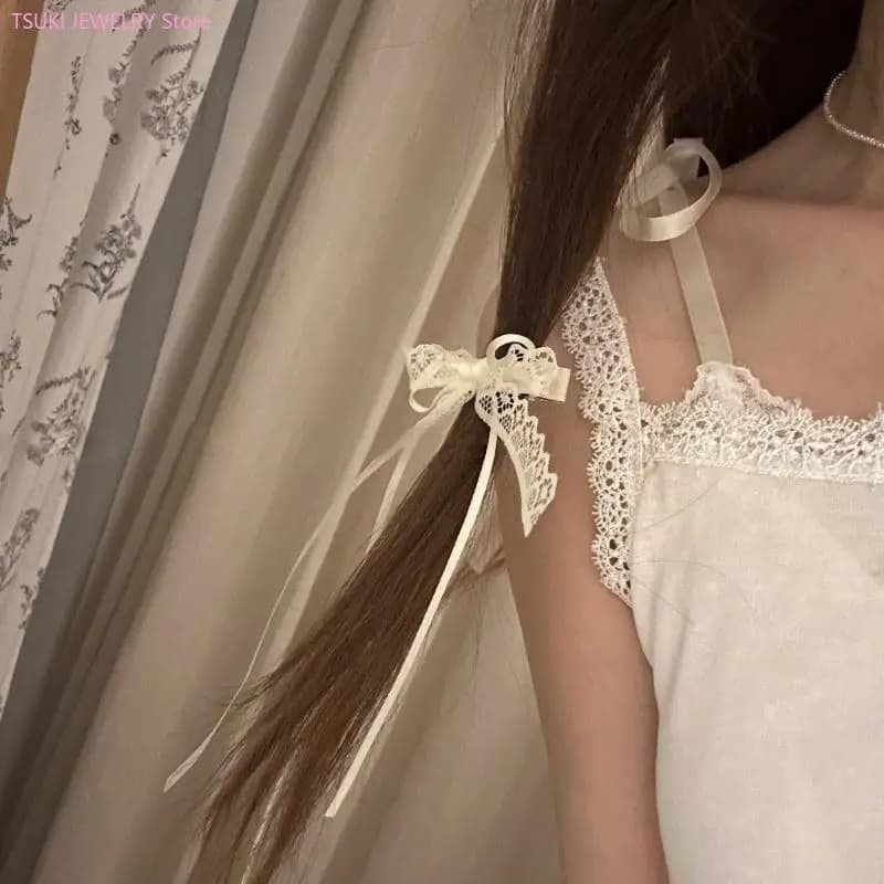 62KE Nastro Bowknot Fermacapelli per Ragazza Archi Dei Capelli Del Merletto Barrettes Clip Capelli Delle Per