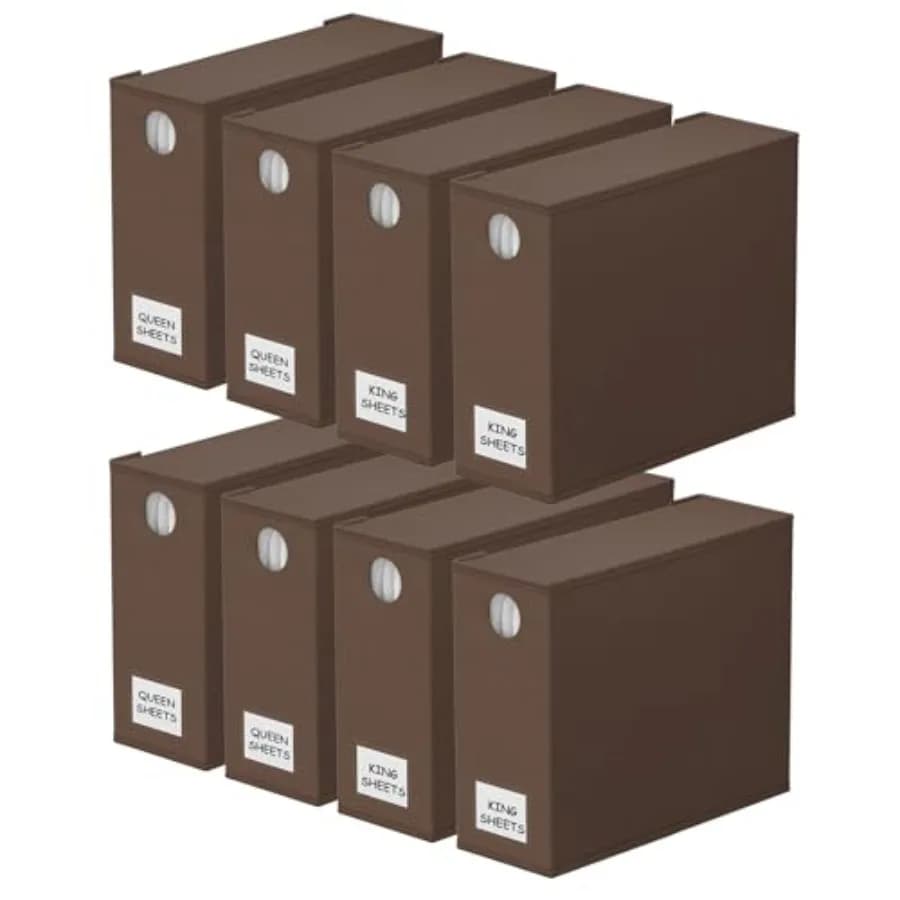 Organizers and Containers for Sheets, Wardrobe Folding Set, Organizer with Bed Linen Window XL, Queen and King Size