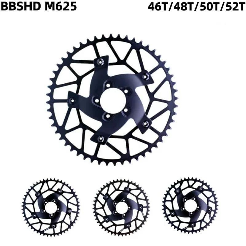 GUSTAVO Corona per Bici Elettrica Compatibile con Motore Centrale BAFANG BBSHD M625 1000W 46T/48T/50T/52T
