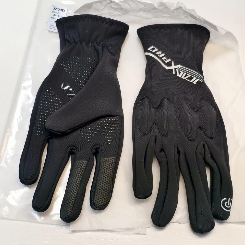 Guanti da ciclismo leggeri e caldi invernali incorporati con guscio protettivo morbido Guanti da bicicletta per moto con dita intere