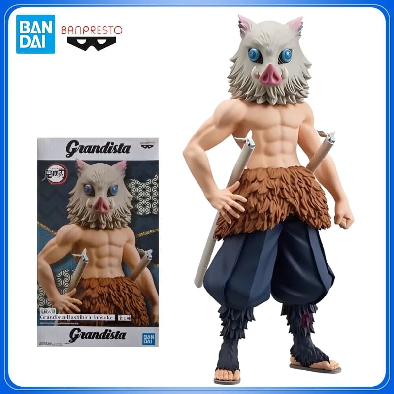 Bandai Demon Slayer Figurine Grandista GROS Hashibira Inosuke Action Figures Modello da collezione Giocattoli DT Regalo di Natale