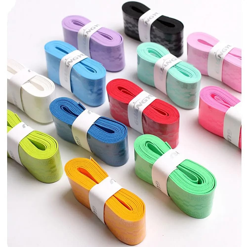 Embossing Badminton Racket Handle Grip Multicolor Sweat-absorbing Badminton Overgrip Anti-slip PU Tennis Racket Grip Tape