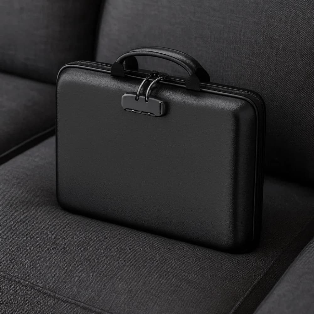 13 Accordion Pocket Fireproof Document Box Waterproof Expanding Design Accordion File Folder Hard-Shell Secure Lock