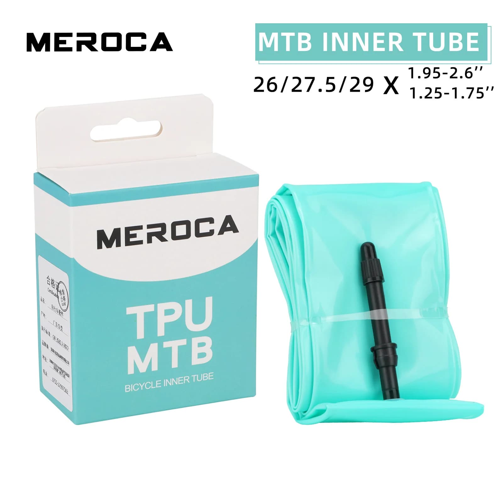 Camera d'aria per bicicletta MEROCA Mountain Bike TPU 26 pollici 27,5/29 pollici 45L Camera d'aria per bicicletta Mtb ultraleggera