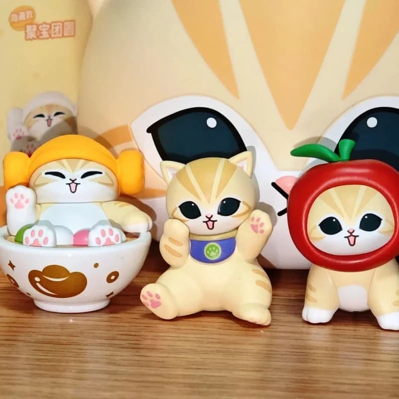 Genuine Funism X Mofusand Lucky Cat Series Blind Box Mini Cute Grain Desktop Ornament Car Interior Decoration Surprise Gift
