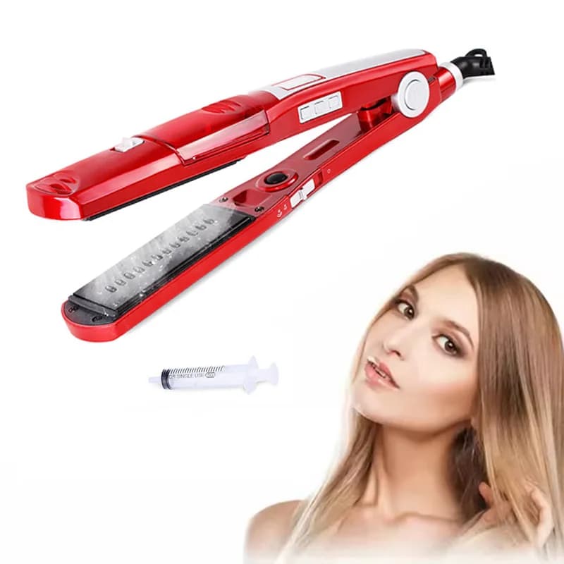 Electric Steam Plate Portable Steam Plate with Ceramic Coating Iron Professional Hair styling tool