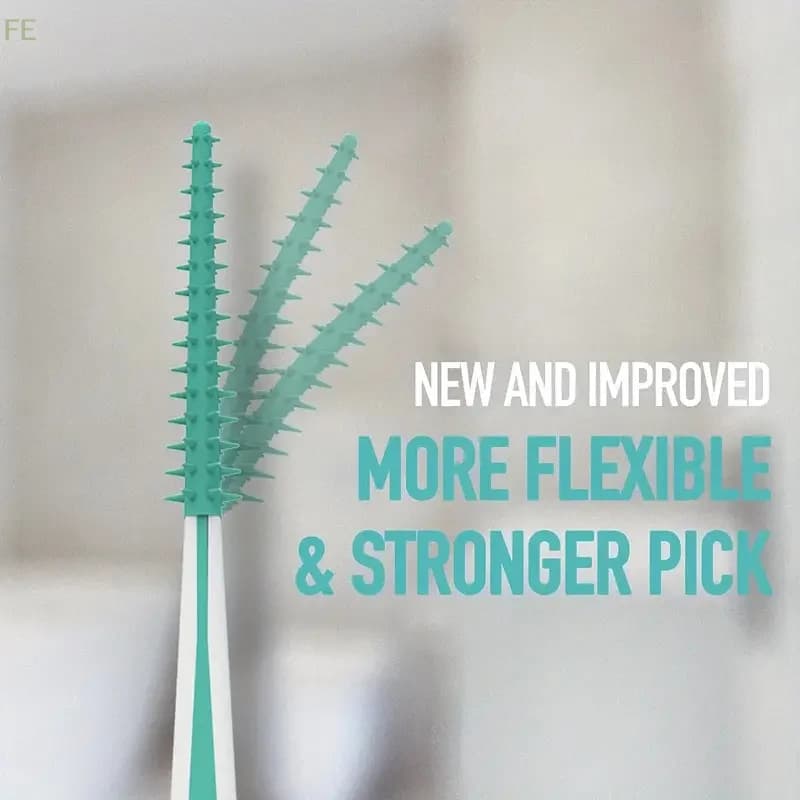 100 Pezzi Spazzolini Interdentali in Silicone, Scovolini per Denti con Filo, Strumenti per la Pulizia Orale