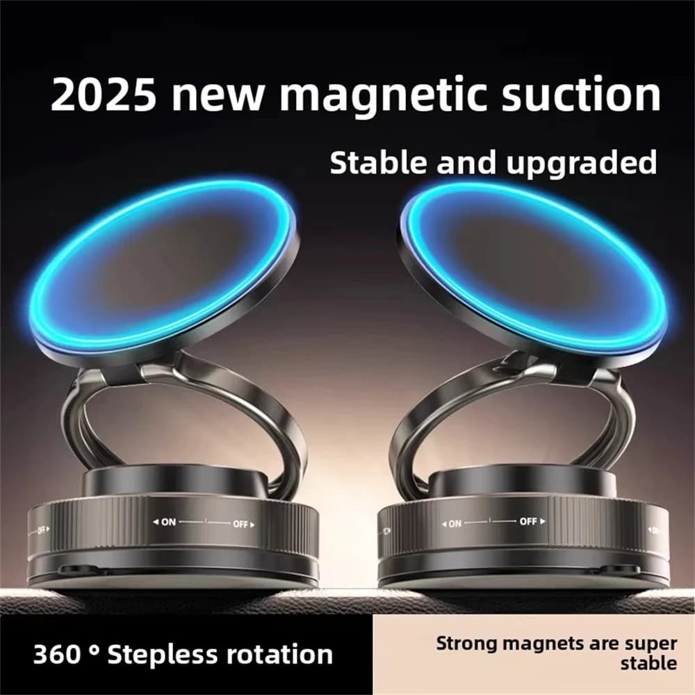Nuovo Supporto Magnetico per Telefono con Rotazione a 360° ° Supporto per telefono con ventosa magnetica, girevole e regolabile, con blocco girevole per auto/casa