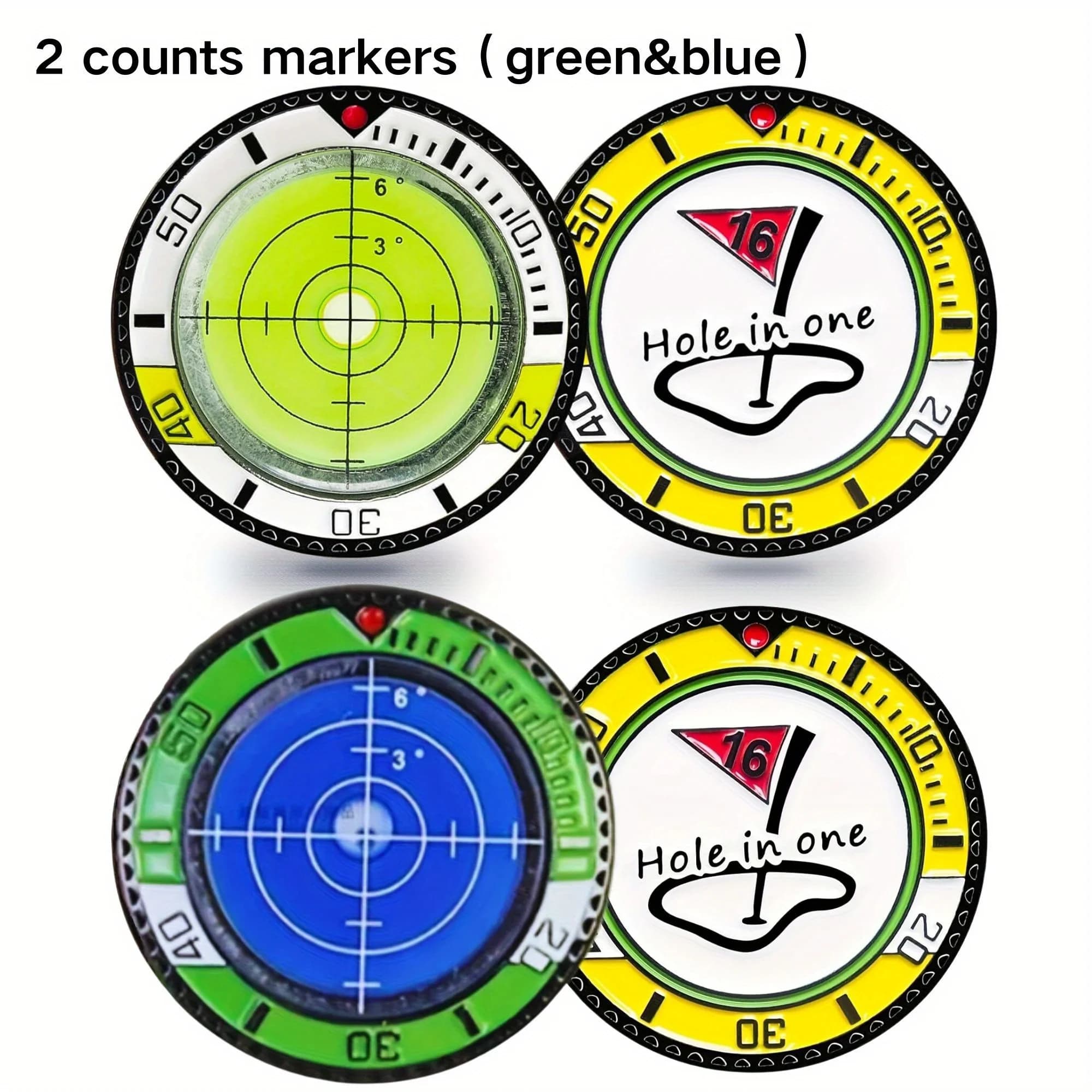 Marcatore per Palline da Golf per Putting Green, Accessori e Gadget da Golf, Regalo per Uomini e Donne, Lettore di Pendenza ad Alta Precisione
