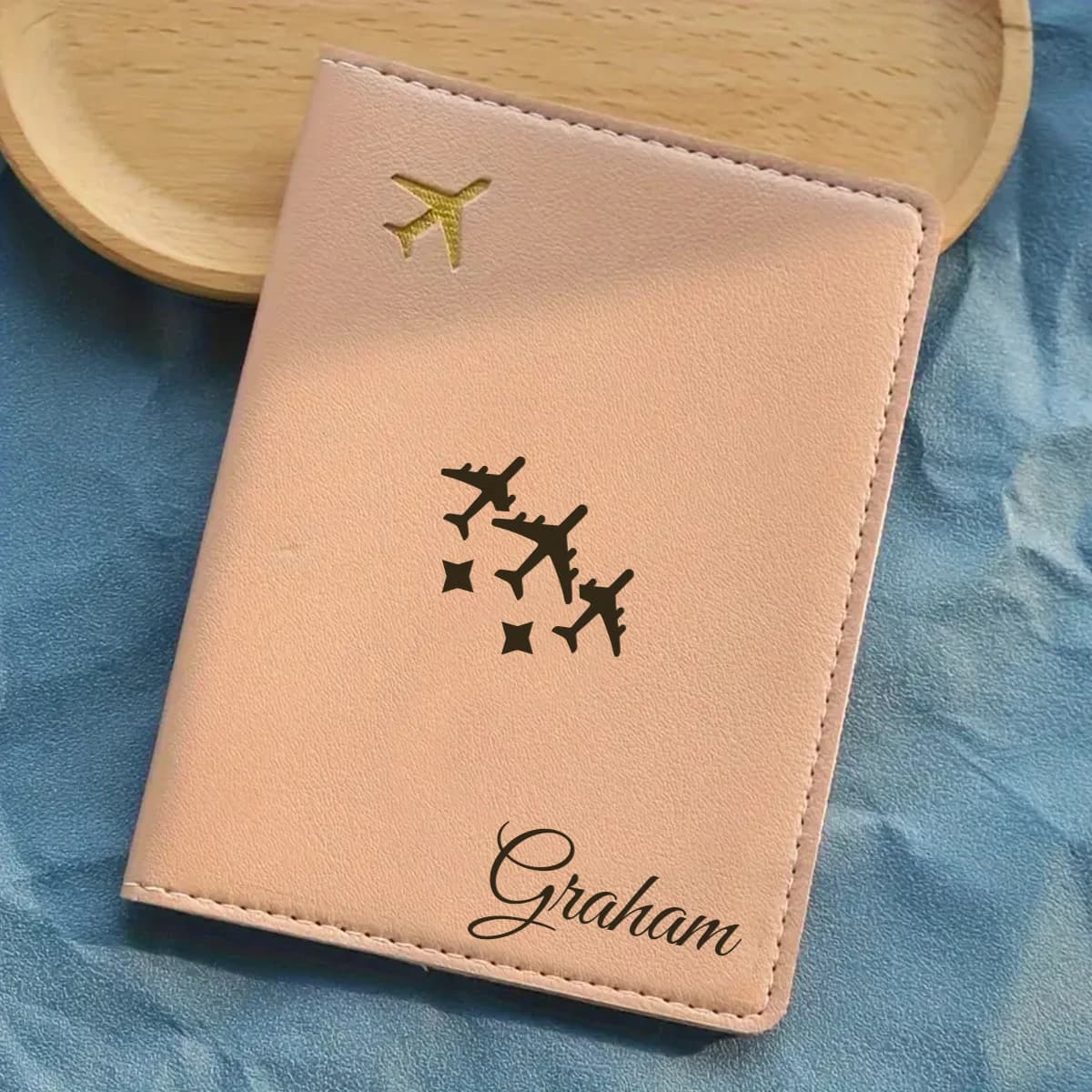 Set Porta Passaporto e Etichetta Bagaglio Personalizzati in Pelle, Regalo per Figlia, Etichetta Bagaglio Sicura