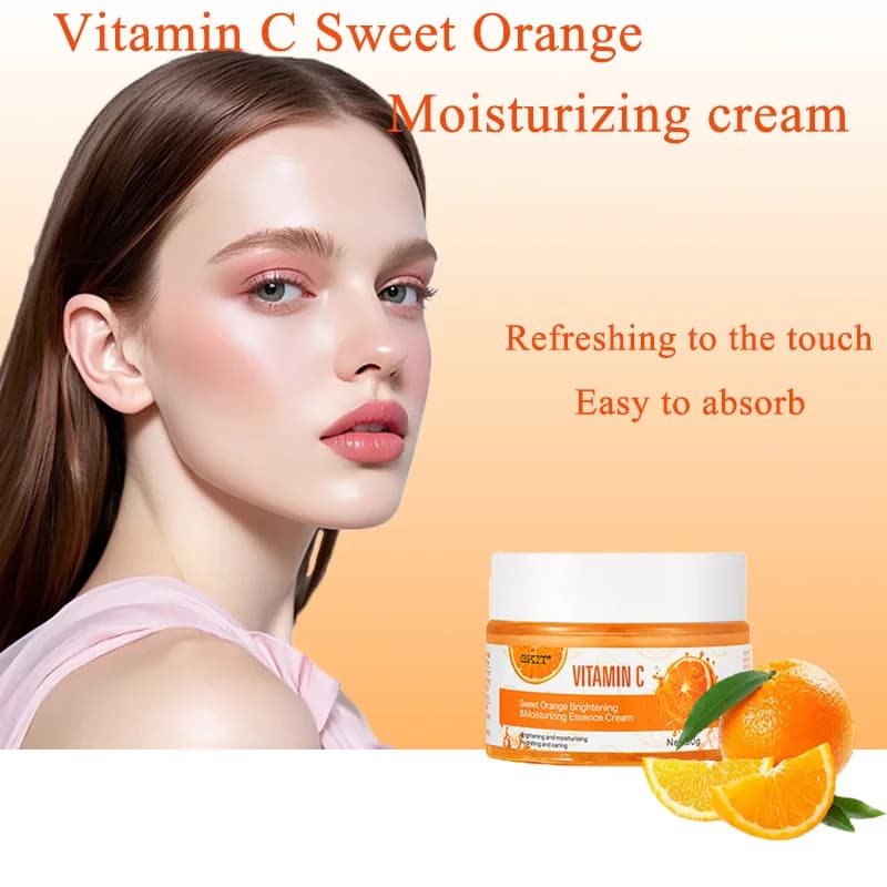 Crema Siero Idratante Illuminante alla Vitamina C e Arancia Dolce per la Cura della Pelle
