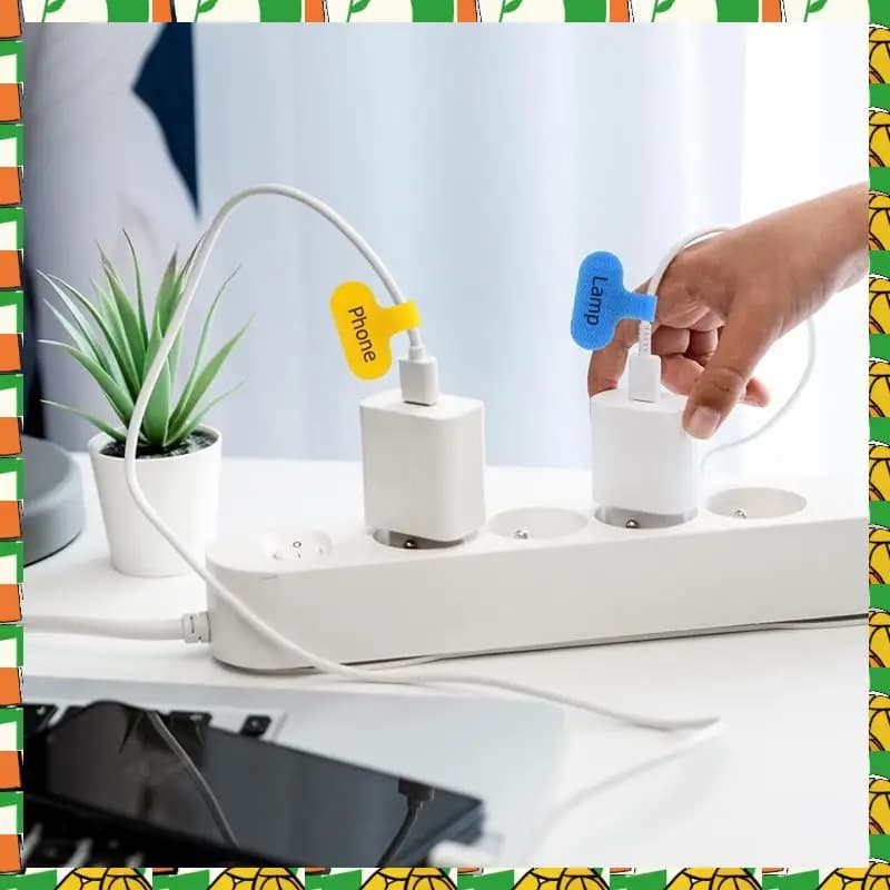 Etichette per cavi da 60 pezzi Etichette per cavi Scrivi sulle etichette dei cavi Etichette in plastica per la gestione e l'identificazione dei cavi