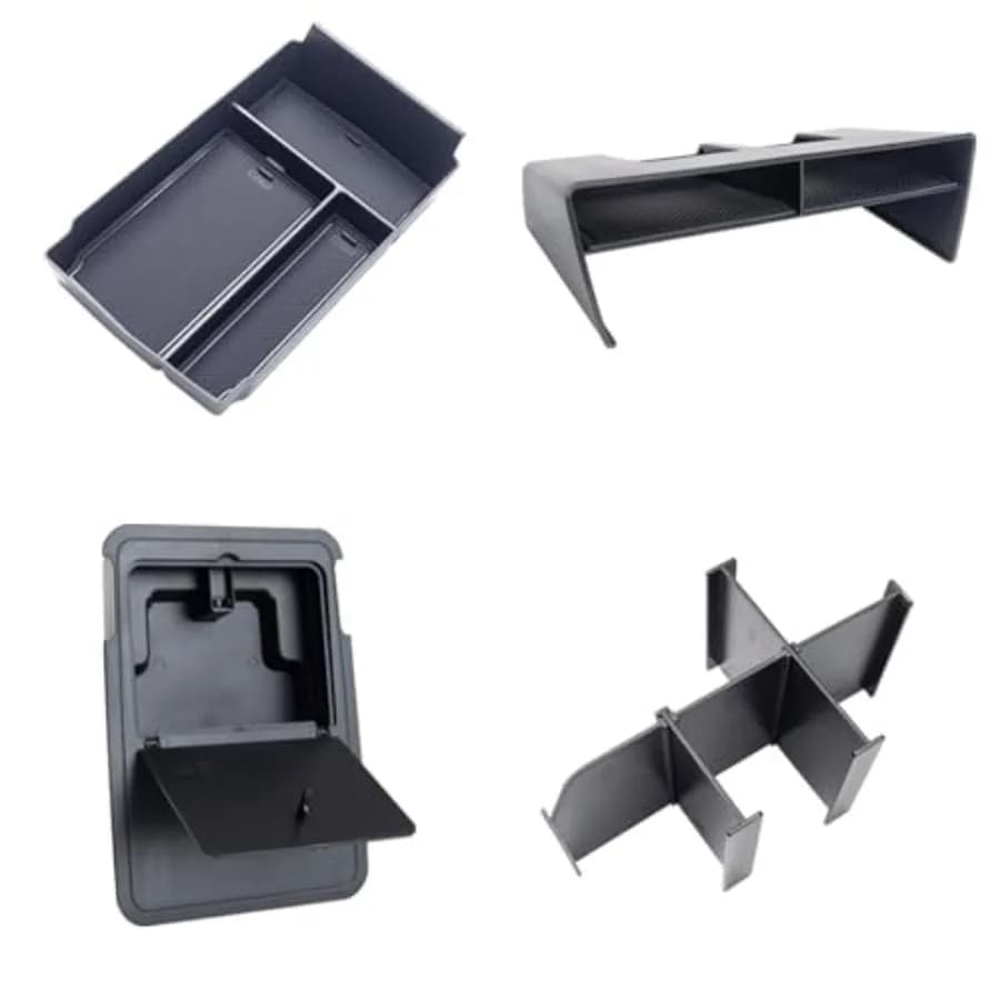 Set di 4 Organizzatori per Console Centrale per Honda CRV 2023-2026, Vassoio Console, Scatola Portaoggetti Nascosta e Divisorio Bracciolo
