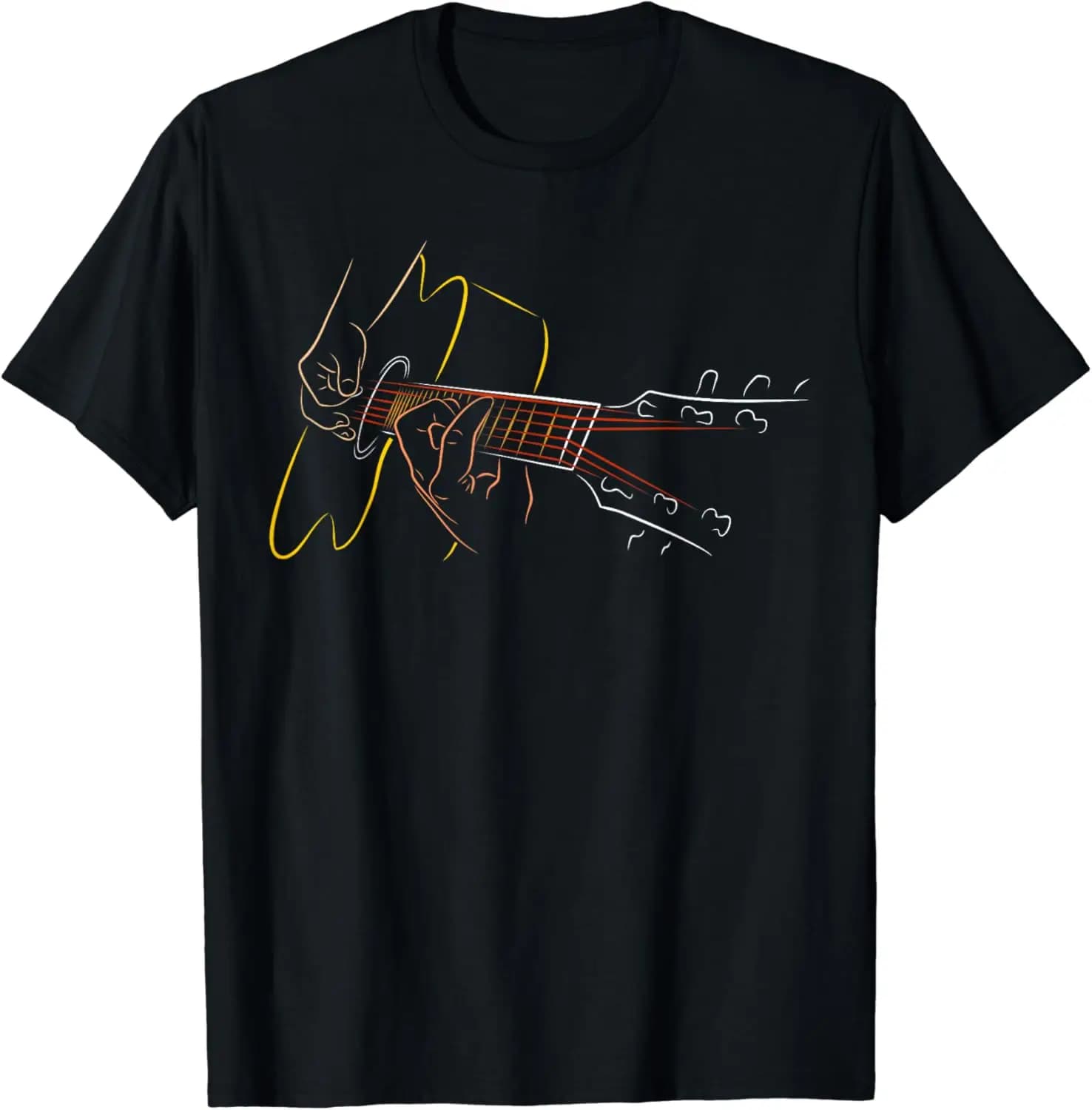 Maglietta del giocatore di chitarra acustica |