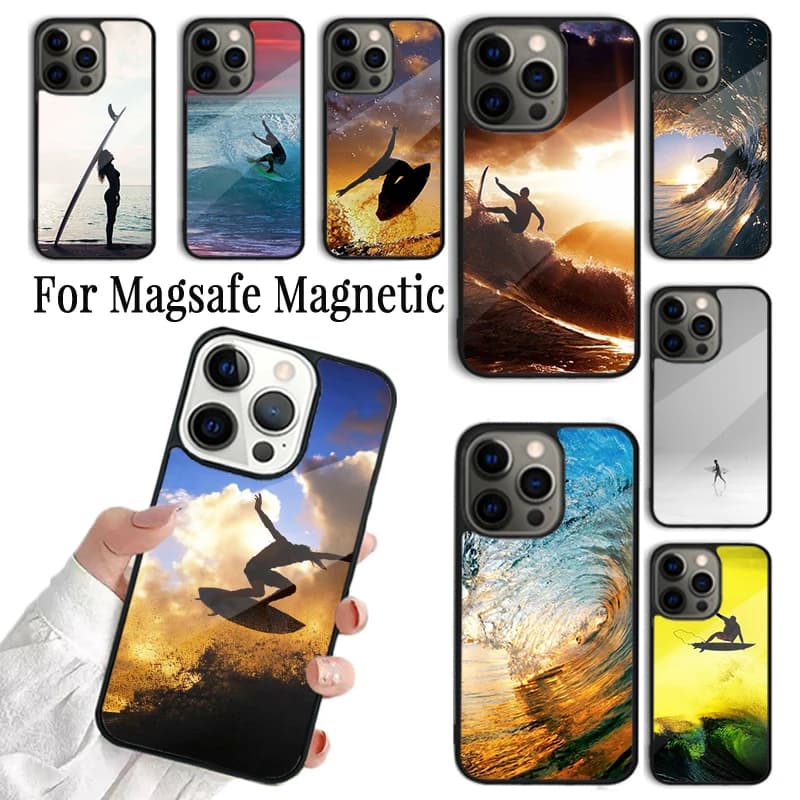 Extreme Sport Surfing Beach Phone Case Cover For iPhone 17 16 15 14 13 12 11 Pro Max Plus Magnetic FOR Magsafe