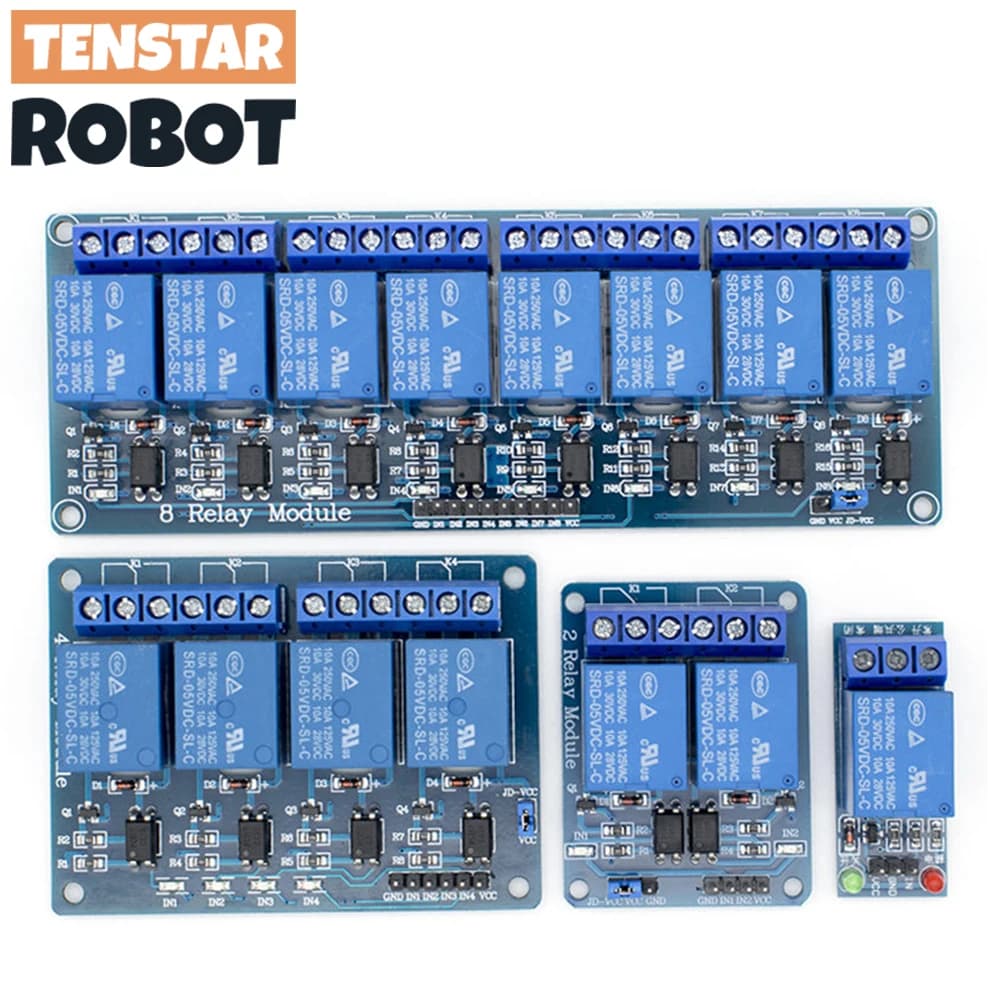 Relay module 5v 1 2 4 8 channels with optical coupler. Output X Way 1CH 2CH 4CH 8CH