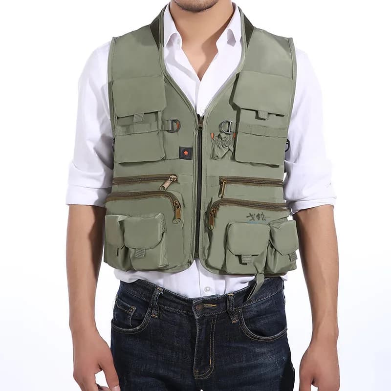 Korean Fishing Vest Quick Dry Fish Vest Breathable Material Fishing Jacket Outdoor Sport Survival Utility Safety Waistcoat