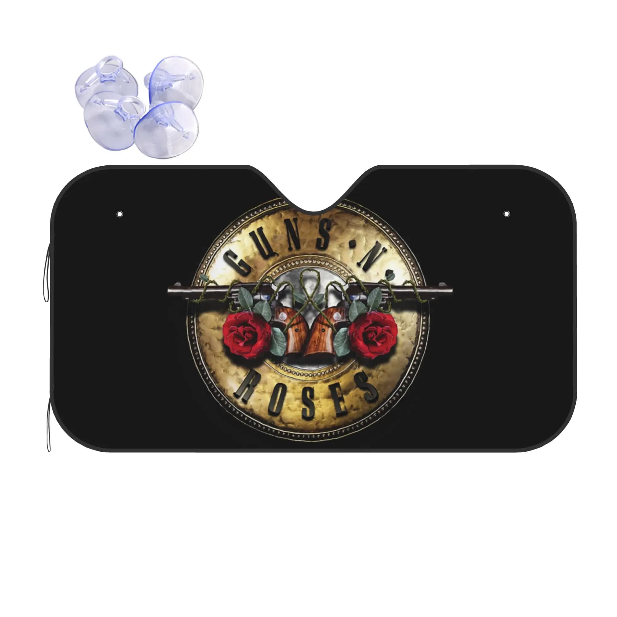 Heavy Metal Rock Music Band Guns N Rose Car Front Windshield Sun Visor UV Protection Car Sun Shade Aluminum Foil Car Sunshade