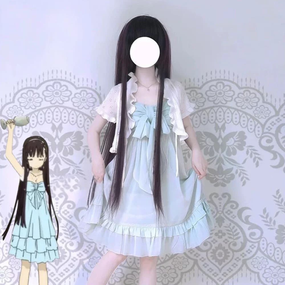 Anime Inuboku Secret Service Shirakiin Ririchiyo Costume Cosplay Lace Dress Summer uniform Halloween party dresses 2025