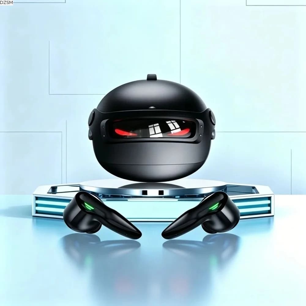 Low Latency Wireless Earbuds Helmet Style Noise Cancelling Gaming Headset Intelligent Noise Reduction 24H Playtime