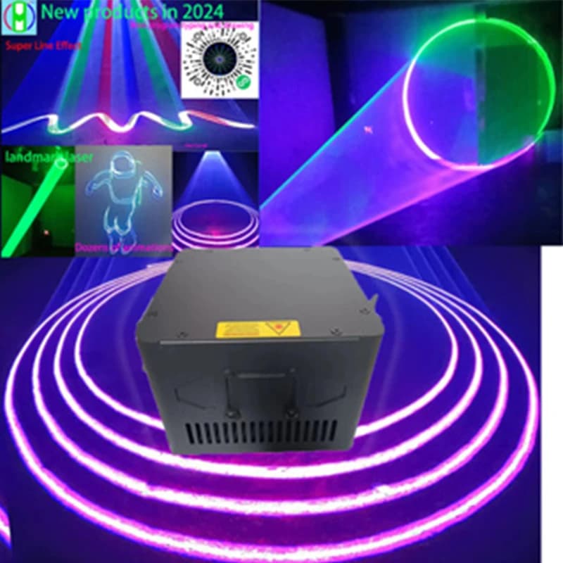 Proiettore laser da discoteca per feste RGB con luce laser a colori controllata da mobile Mini app di programma da 3 W-5 W adatto per telefoni iOS/Android
