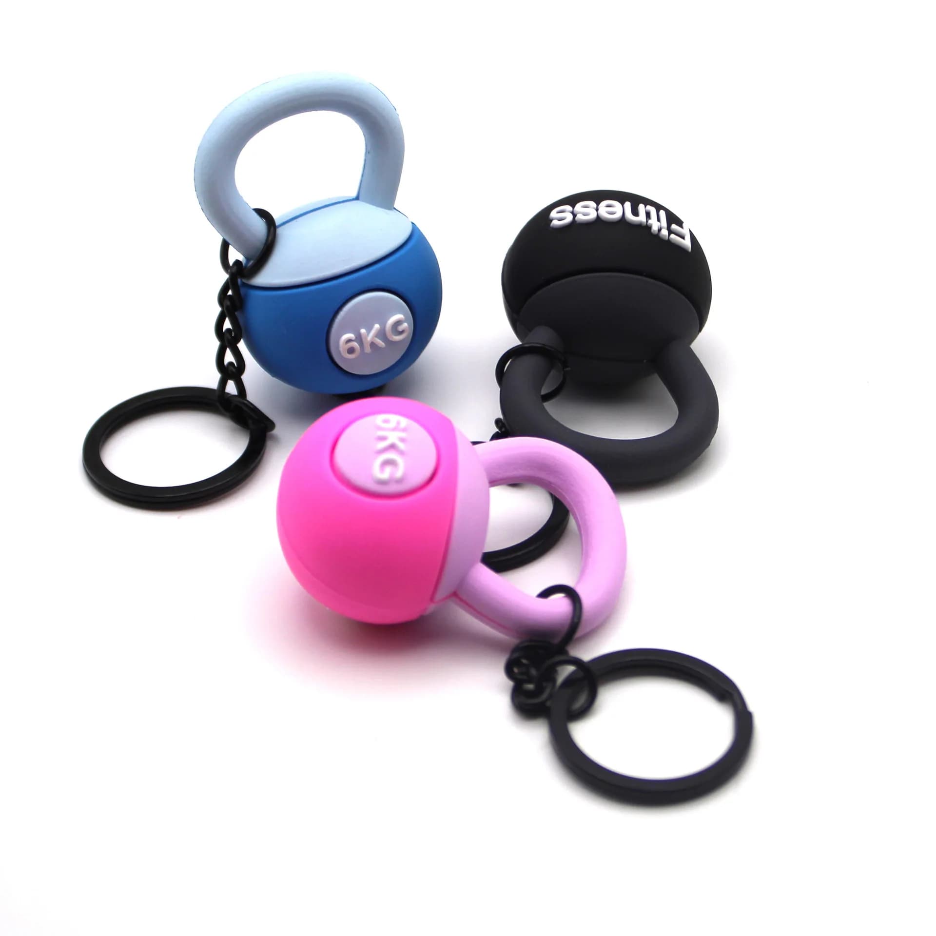 3D Kettlebell keychain for women key ring cute car key chain pvc sports key chain key holder portachiavi chaveiro bag charm