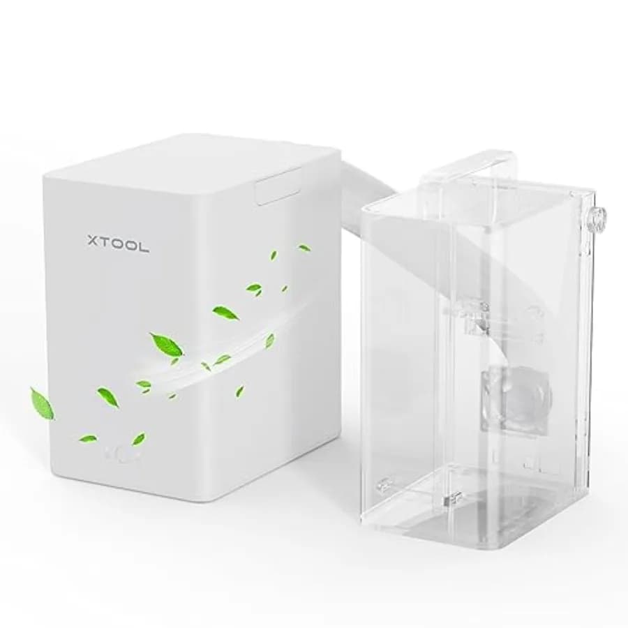XTool F1 table air purifier with 3-layer HEPA filter, portable, for laser engravers, usable on wood and metal, white