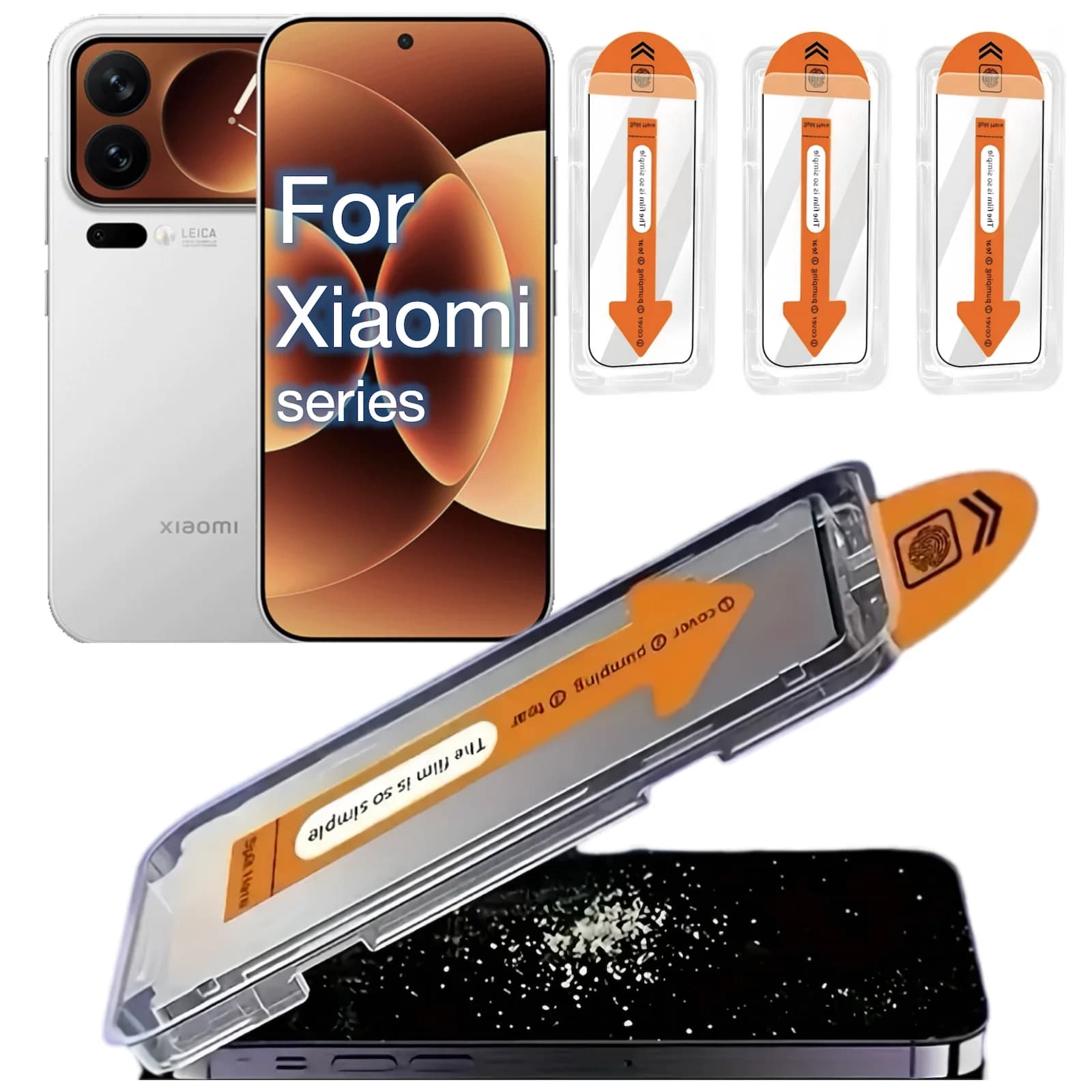 3 pieces for Xiaomi 17 15 14 13 12 11 10 - Anti-scratch tempered glass protective film for mobile phone screen