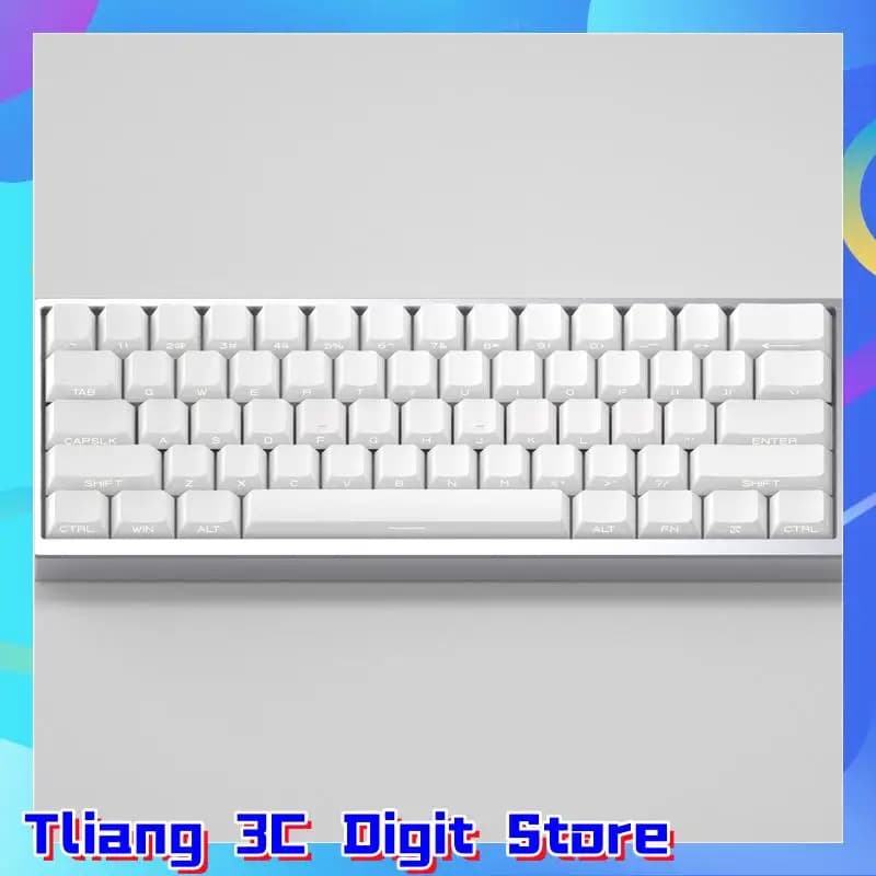 Translucent mechanical keyboard with black pure white side engraving, original PBT keyboard, collector's gift cover