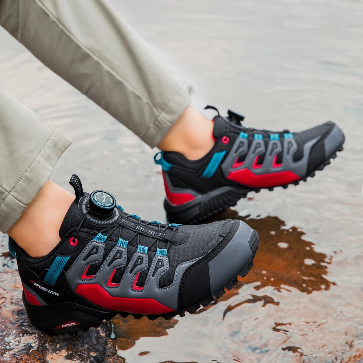 Scarpe da Trekking per Uomo, Sneaker Impermeabili Antiscivolo per Campeggio, Corsa, Passeggio e Jogging, Zapatos Hombre