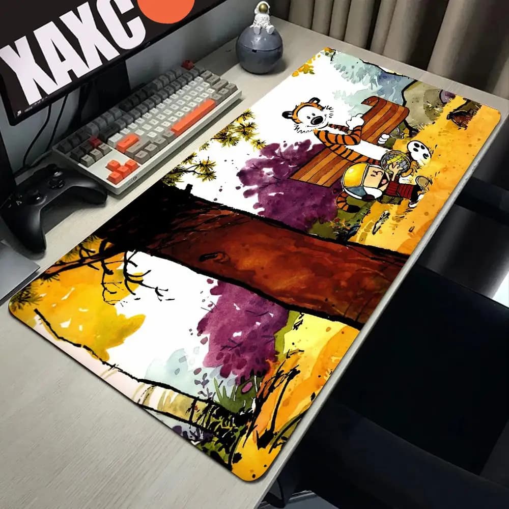 Comic C-origami and H-Hobbes mouse mat Computer Laptop Gamer Pad games accessories for PC desktop mats