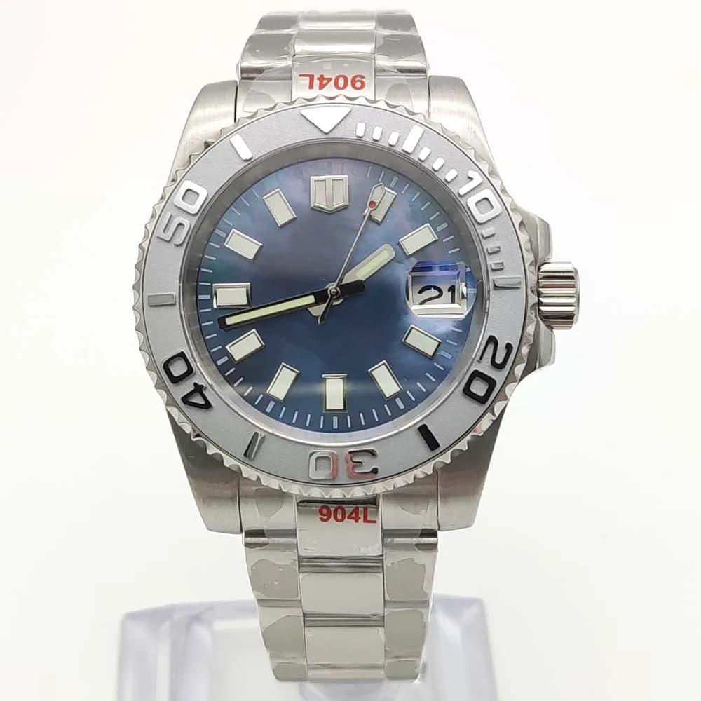 New Mechanical Watches Mother-of-pearl Dial Waterproof NH35 Movement Men's Watches Luminous Stainless Steel Case Sapphire