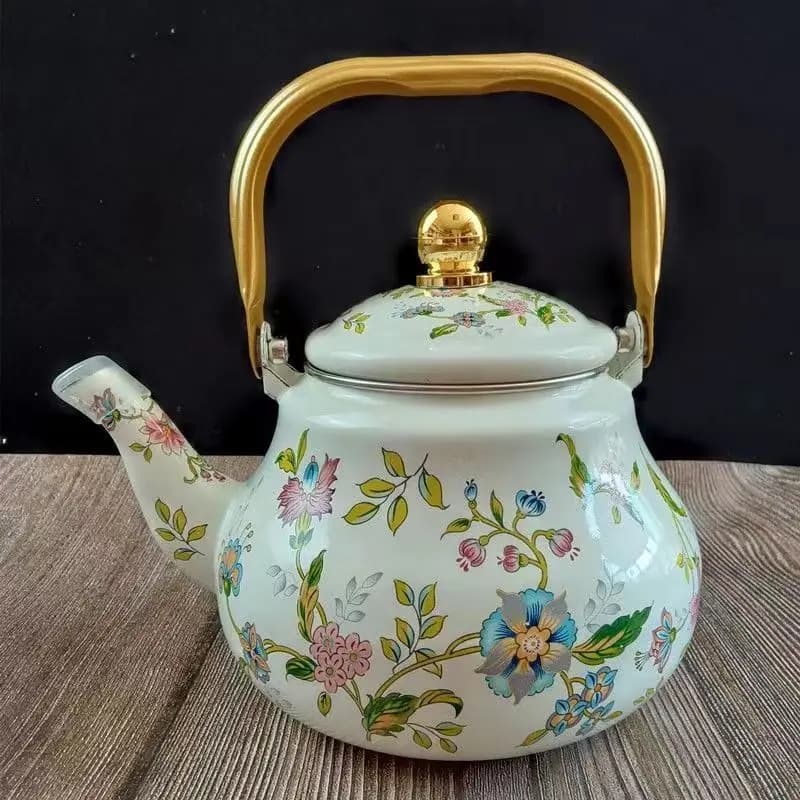 Teiera smaltata da 1,5 litri bollitore bollente teiera ad acqua fredda stufe a induzione a fiamma aperta stufe elettriche in ceramica universali