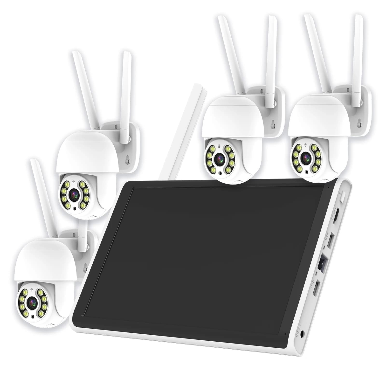 Sistema di telecamere di sicurezza CCTV con schermo da 10,1 pollici Telecamera di sicurezza Wifi a 4 canali per la vendita all'ingrosso