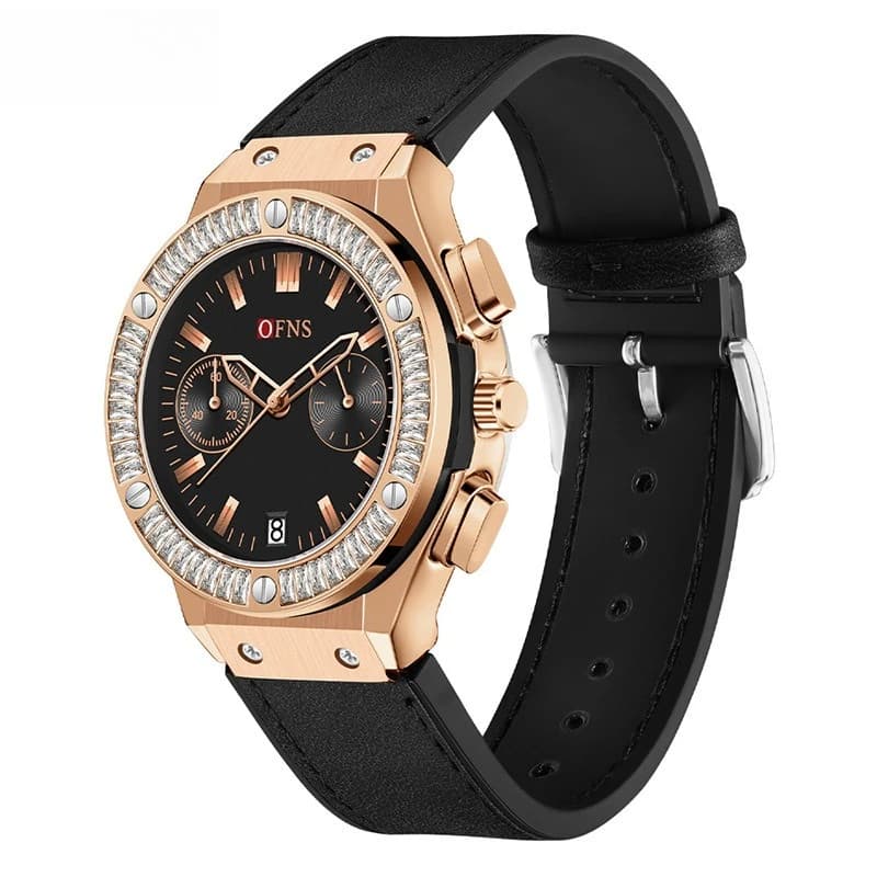OFNS *Orologio da donna con calendario impermeabile, orologio al quarzo, orologio da donna elegante e semplice