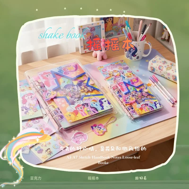 Acrylic Shake Book Salsa A5 A7 Sketch Handbook Notes Loose-leaf Book Student Stationery Animation Collection Friends kawaii Gift